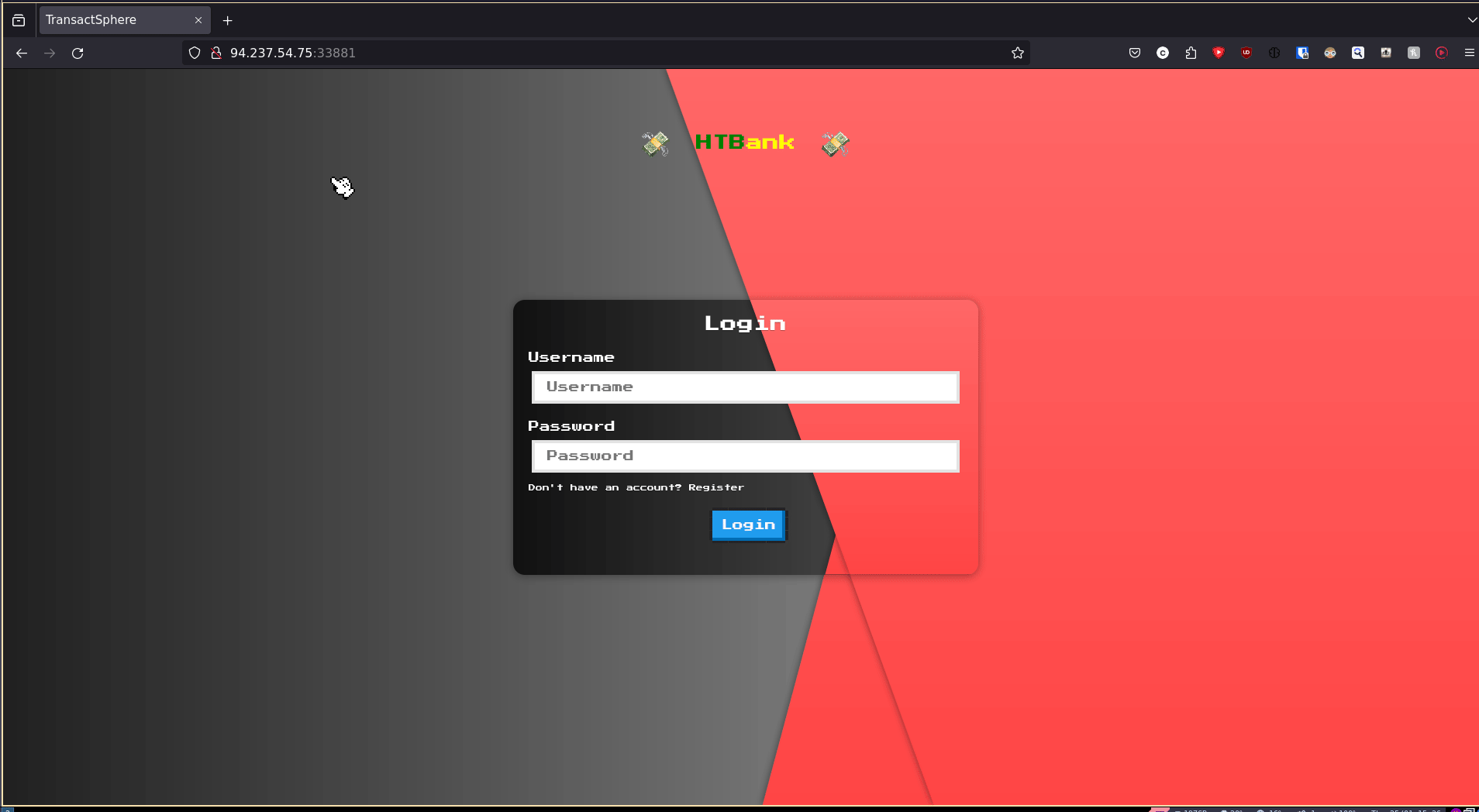 High-Effort Login Page